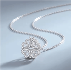 Flower Four Leaf Clower Hearts Necklace